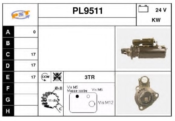 SNRA PL9511 Starter